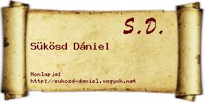 Sükösd Dániel névjegykártya