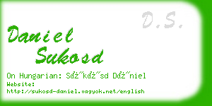 daniel sukosd business card